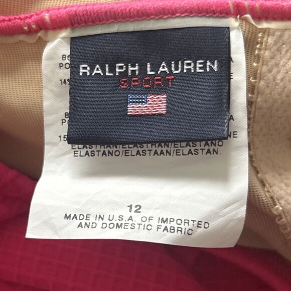 Ralph Lauren Sport Swimsuit Womens 12 One Piece Bathing Hot Pink Vintage USA New - Picture 5 of 10